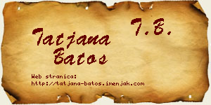Tatjana Batos vizit kartica